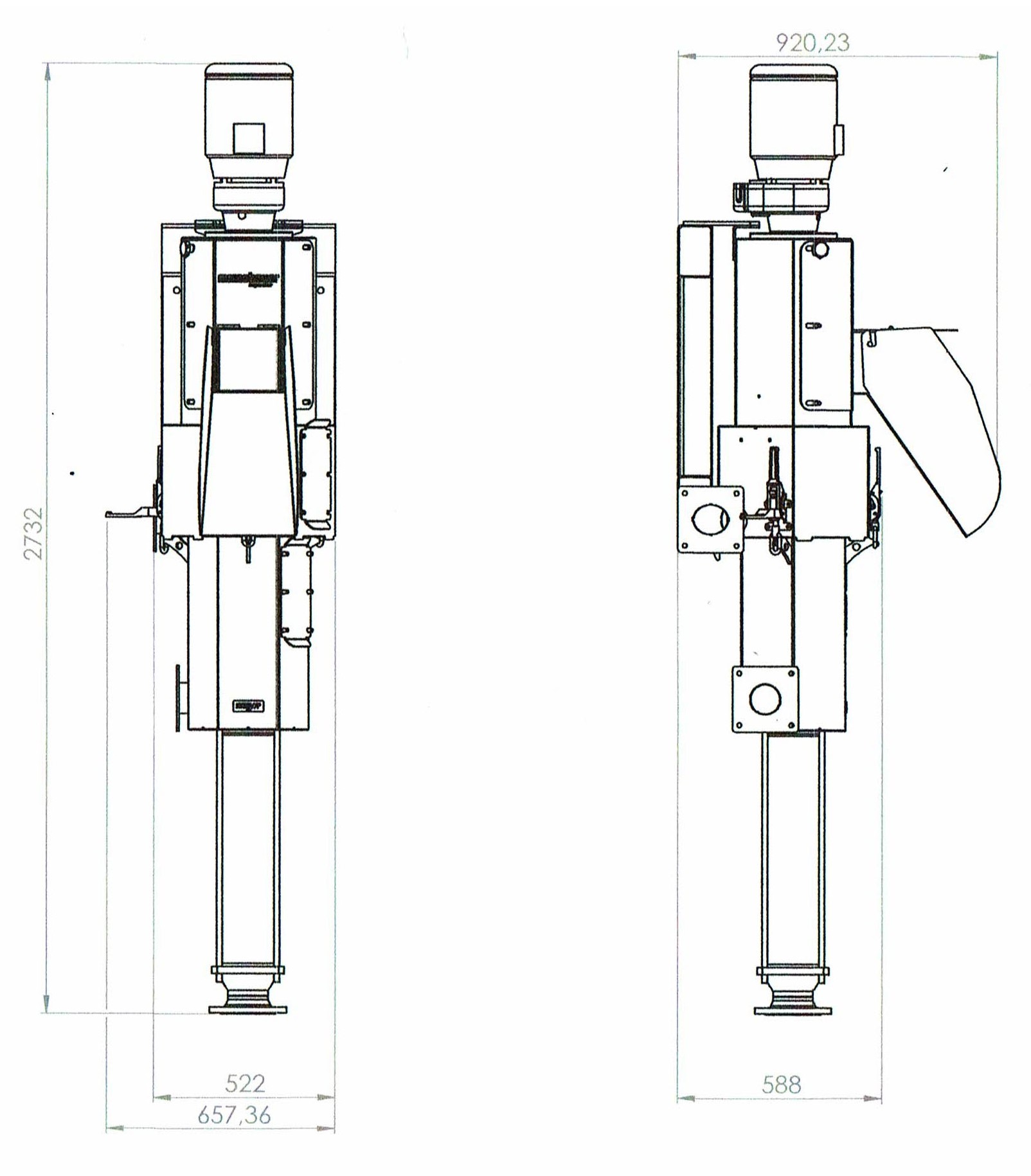 Separator - Pumpenseparator - Maßblatt